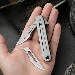 Cuchillo táctico plegable acero inoxidable con llavero para exteriores