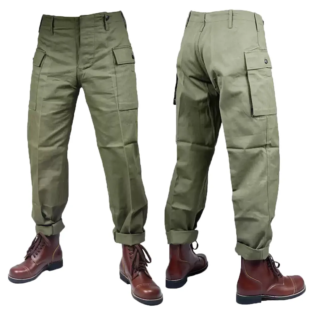 Chaqueta entrenamiento militar WW2 Estados Unidos verde HBT - imagen 3