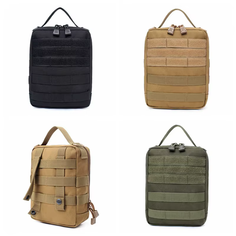 Bolsa táctica MOLLE de nylon para supervivencia y botiquín exteriores