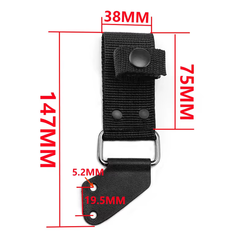Funda de cuchillo con correa de cintura y tornillos de ajuste