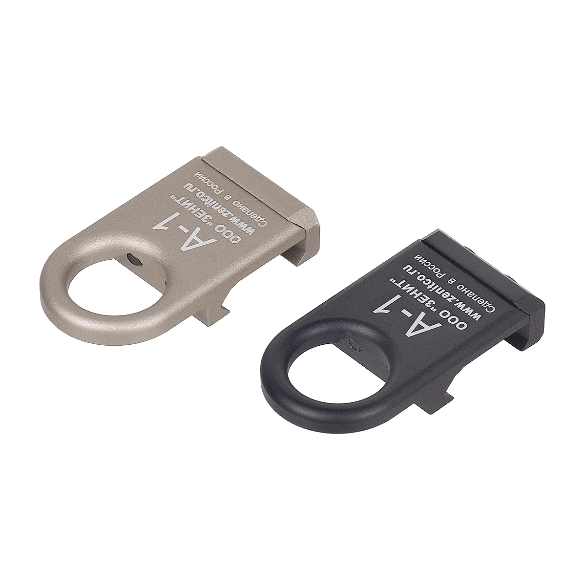 Instalación en riel Picatinny mostrando el mecanismo de bloqueo