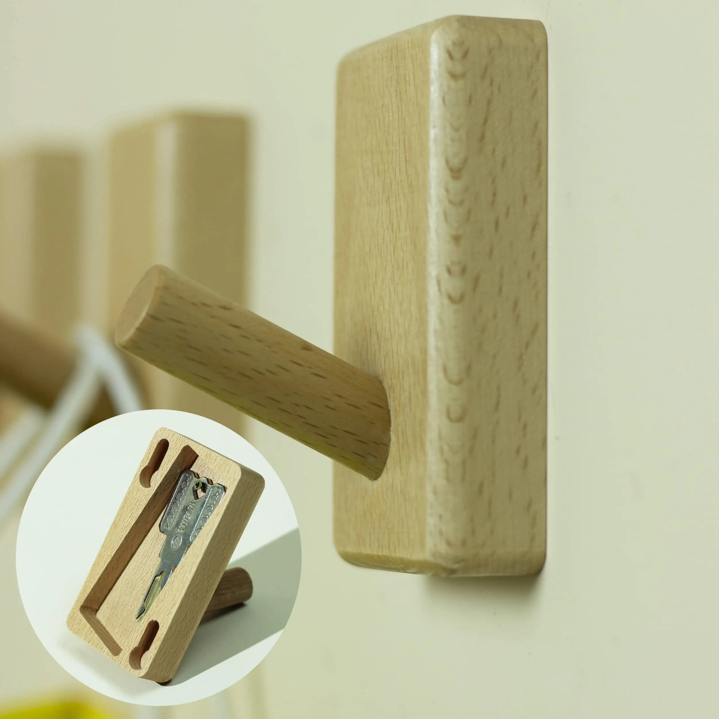 Caja fuerte oculta de madera para llave, resistente al agua exterior - imagen 4