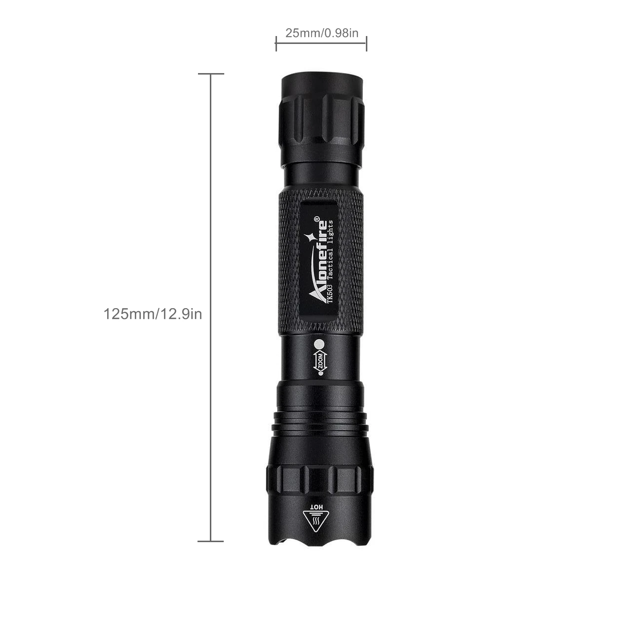 Linterna táctica LED con iluminador IR 850nm y zoom - imagen 3