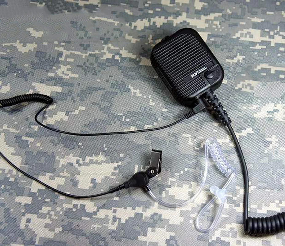 Micrófono táctico impermeable PRC152 con auricular y control volumen - imagen 5
