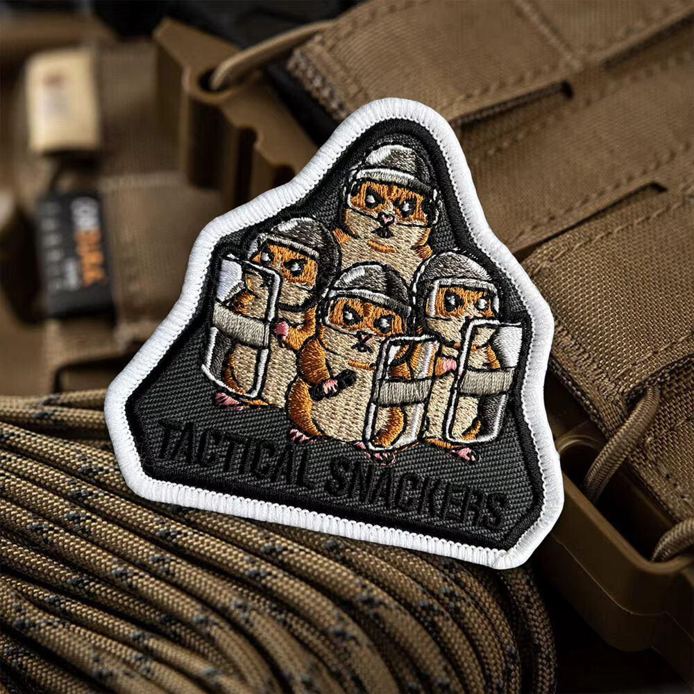 Parche táctico bordado Snackers Hámster con velcro para chaleco - imagen 5