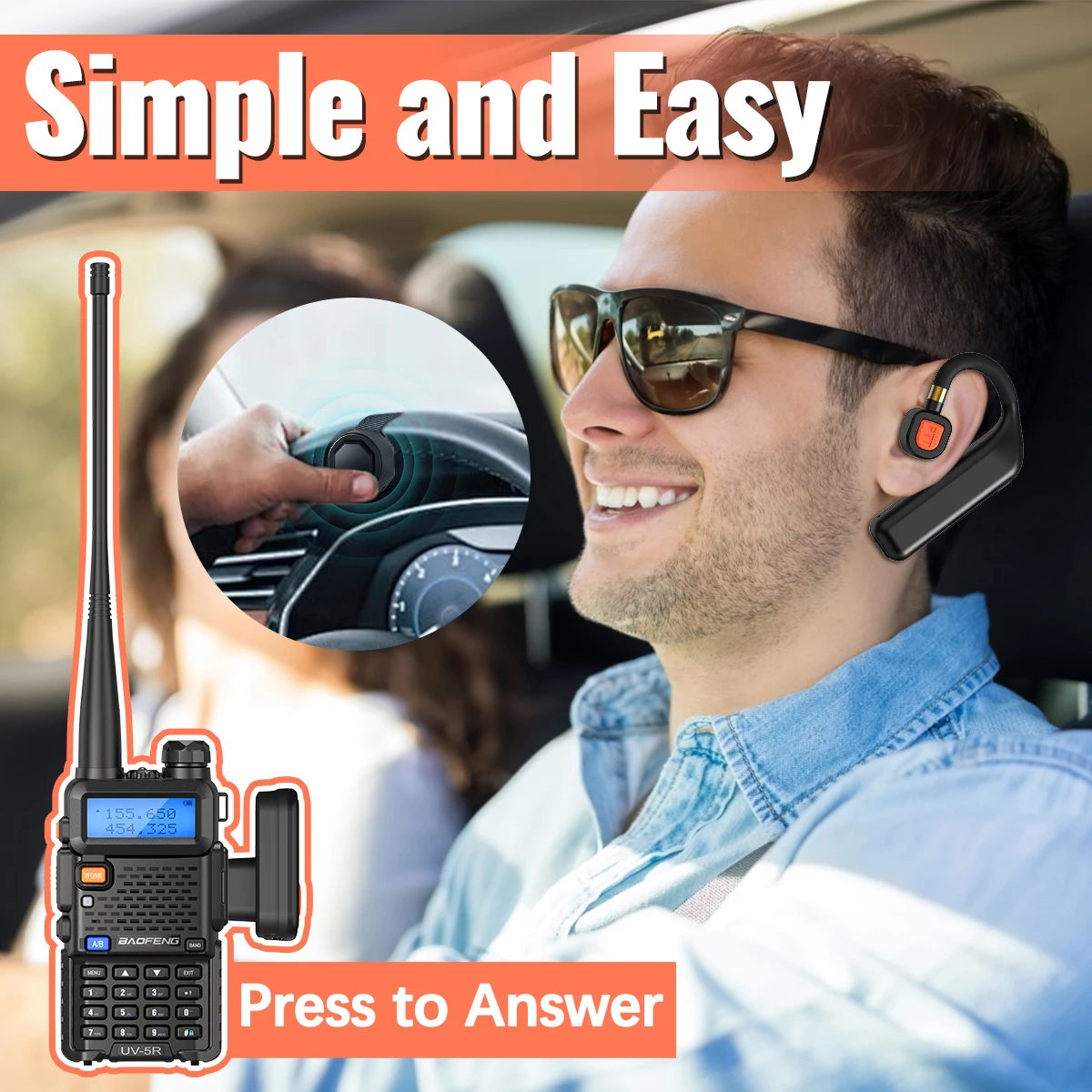 Auricular ABBREE BT-E2 mostrando detalles del diseño