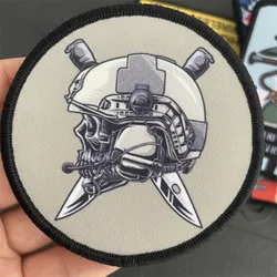 Parche táctico Calavera - insignia de moral con gancho y bucle