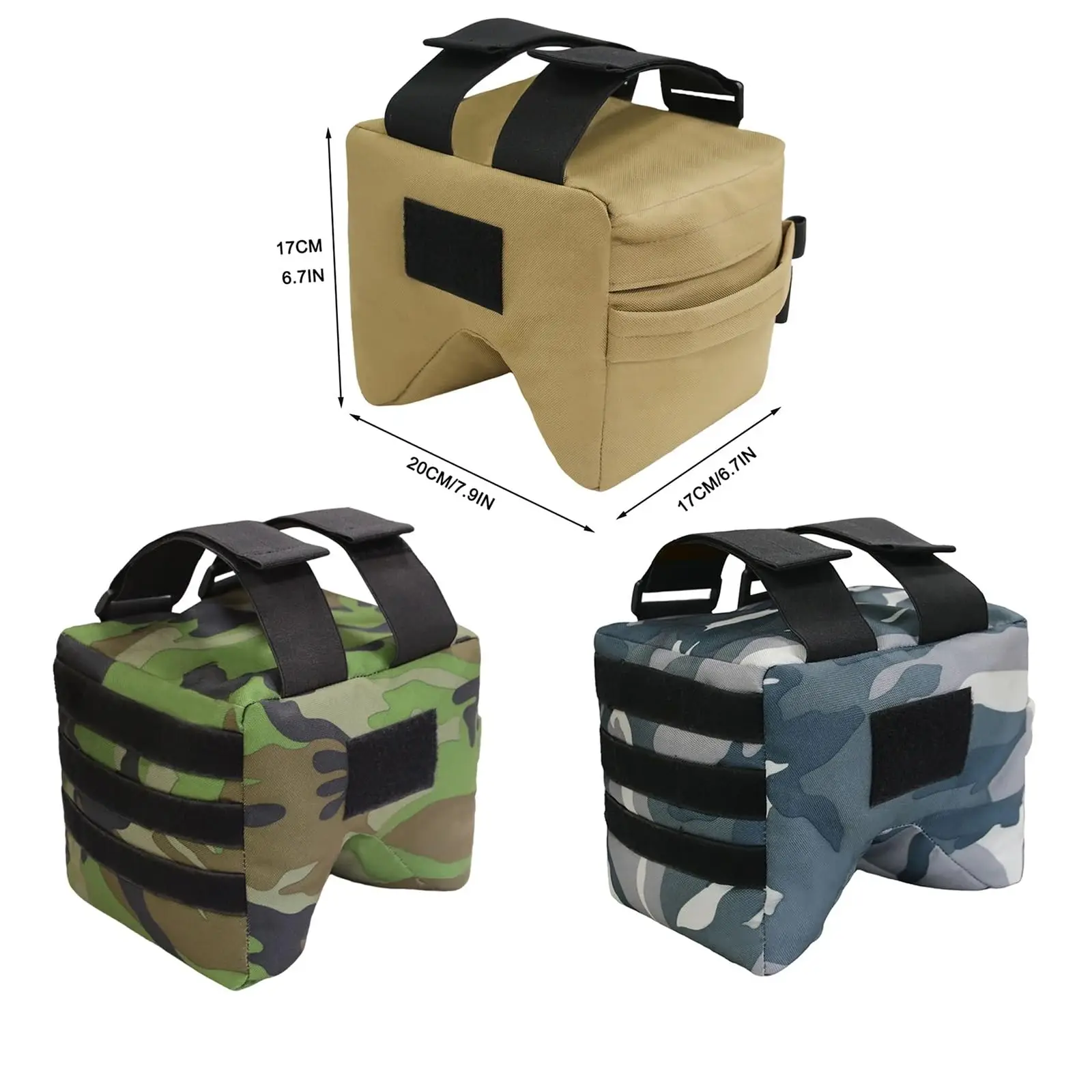 Bolsa de arena táctica para apoyo de pistola y rifle de tiro