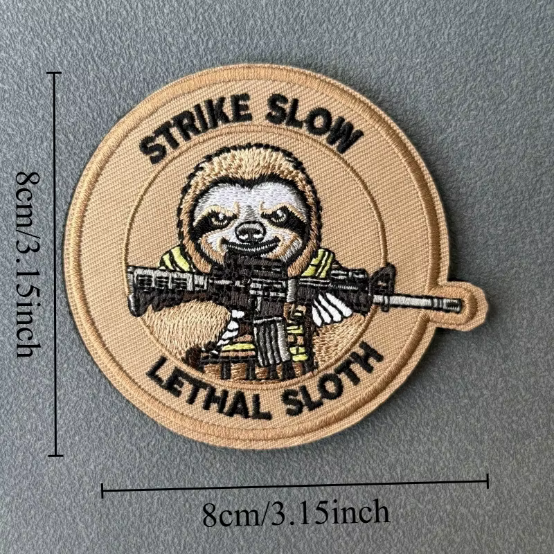 Strike Lethal Sloth Parche táctico bordado velcro gancho y bucle - imagen 5