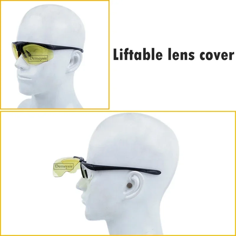 Gafas tácticas abatibles UV – Caza, senderismo y paintball - imagen 2
