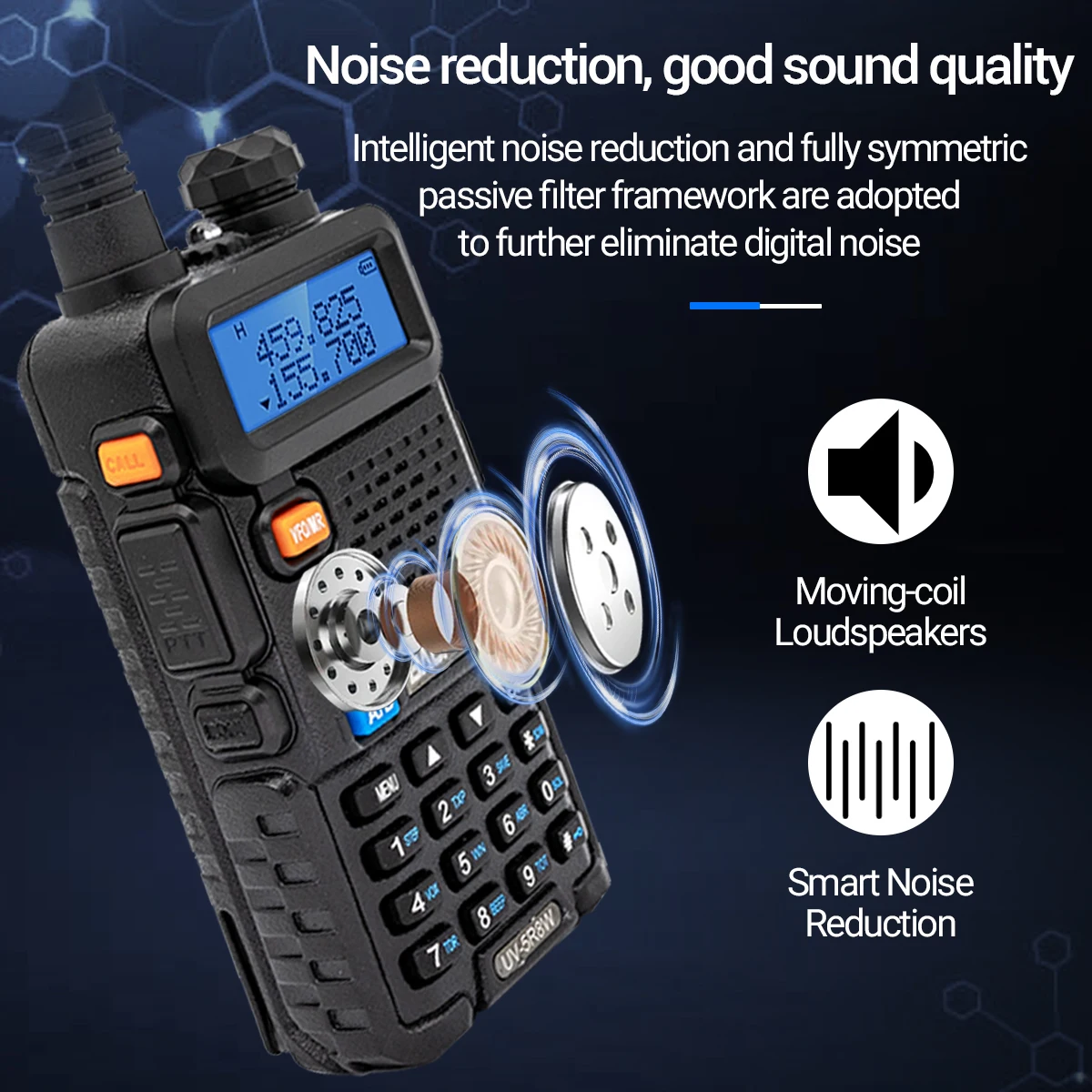 Baofeng UV-5R Walkie talkie portátil radio FM para radioaficionado - imagen 3