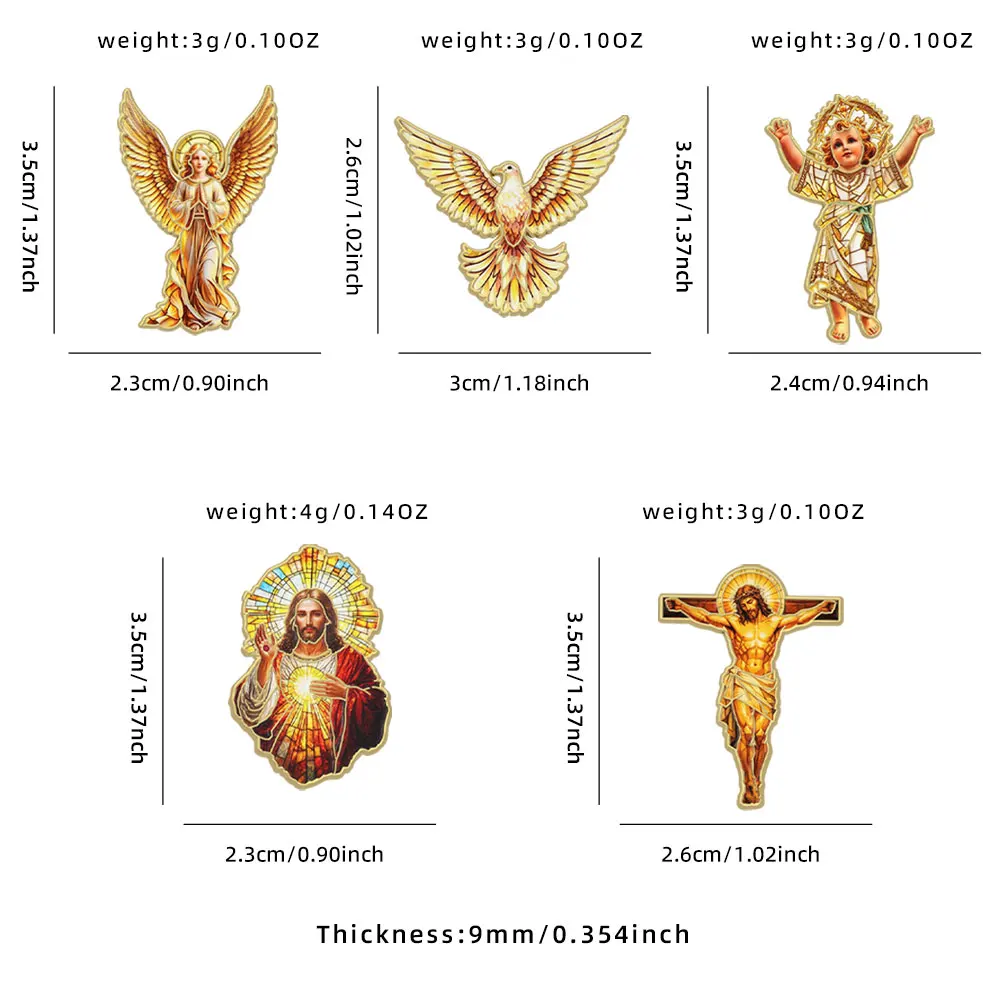 Parche bordado religioso ángel, paloma y cruz para ropa táctica - imagen 2