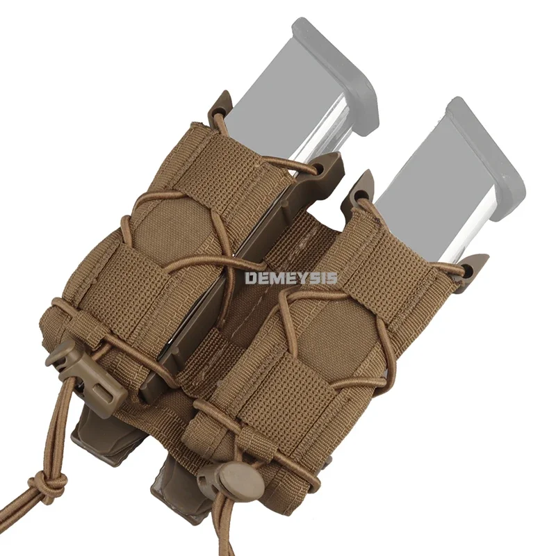 Portacargadores tácticos MOLLE doble para pistola 9mm - imagen 3