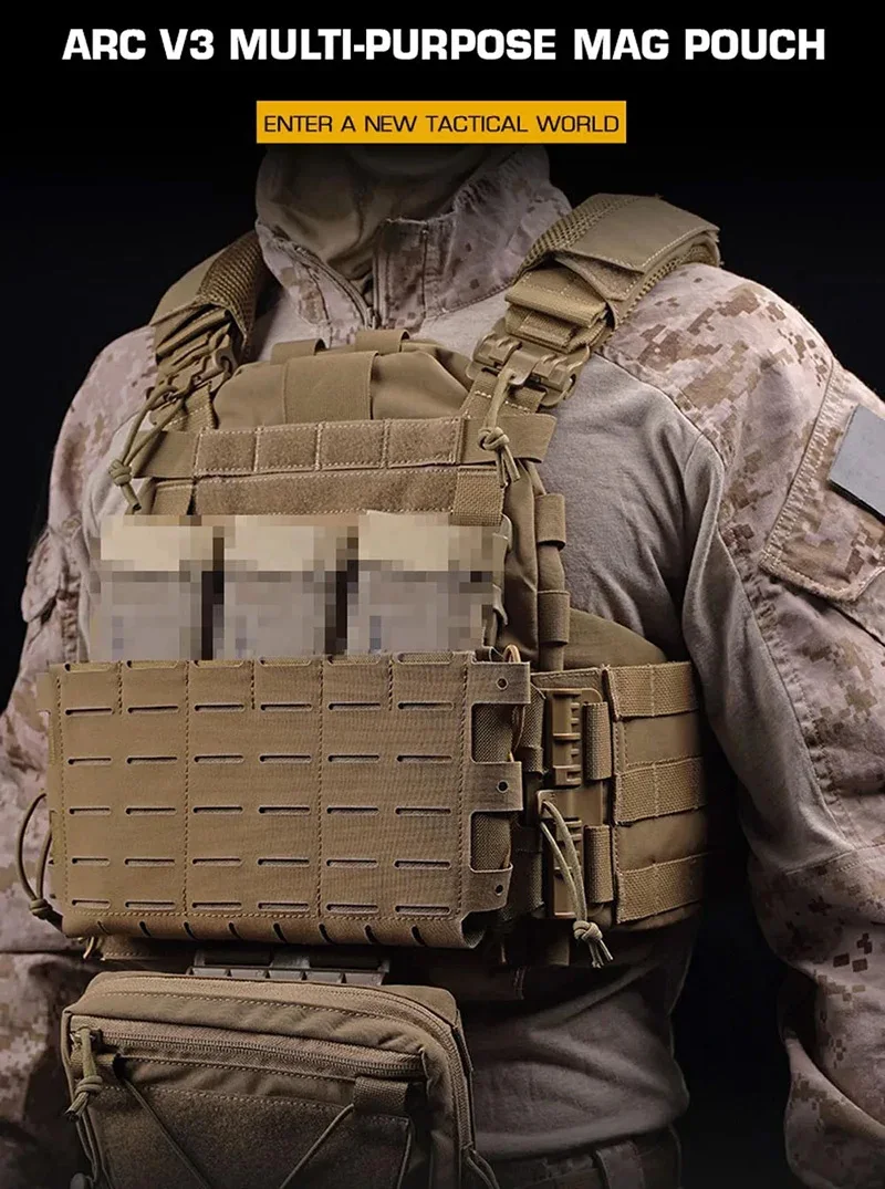 Panel frontal MOLLE de desmontaje rápido para chaleco táctico AR/M4 - imagen 3