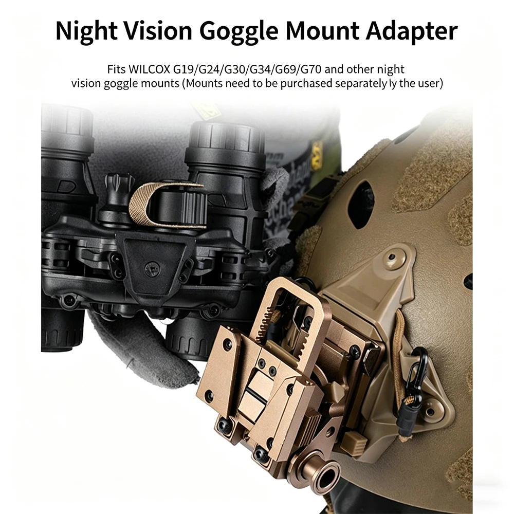 Gafas visión nocturna NVG tácticas para airsoft plegables con cordón