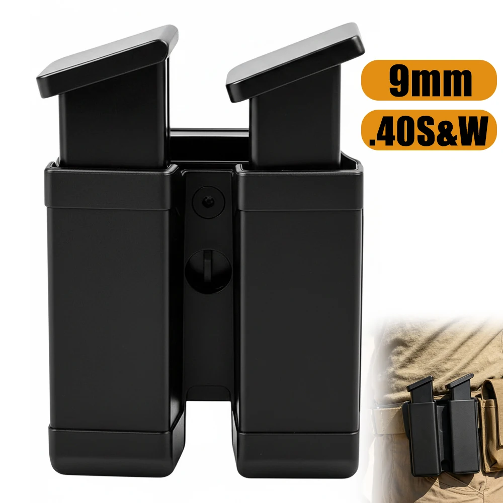 Porta cargador pistola doble giratorio para 9mm y .40S&W con clip - imagen 2