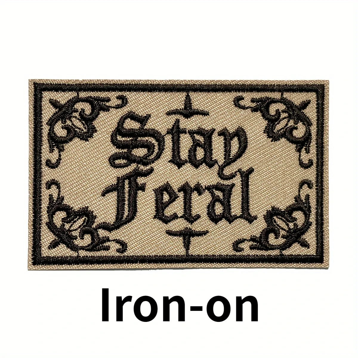Parche táctico Stay Feral velcro termoadhesivo bordado - imagen 2