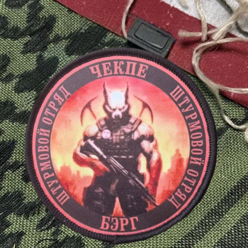 Parche guerrero lobo táctico gancho y bucle insignia de moral - imagen 5