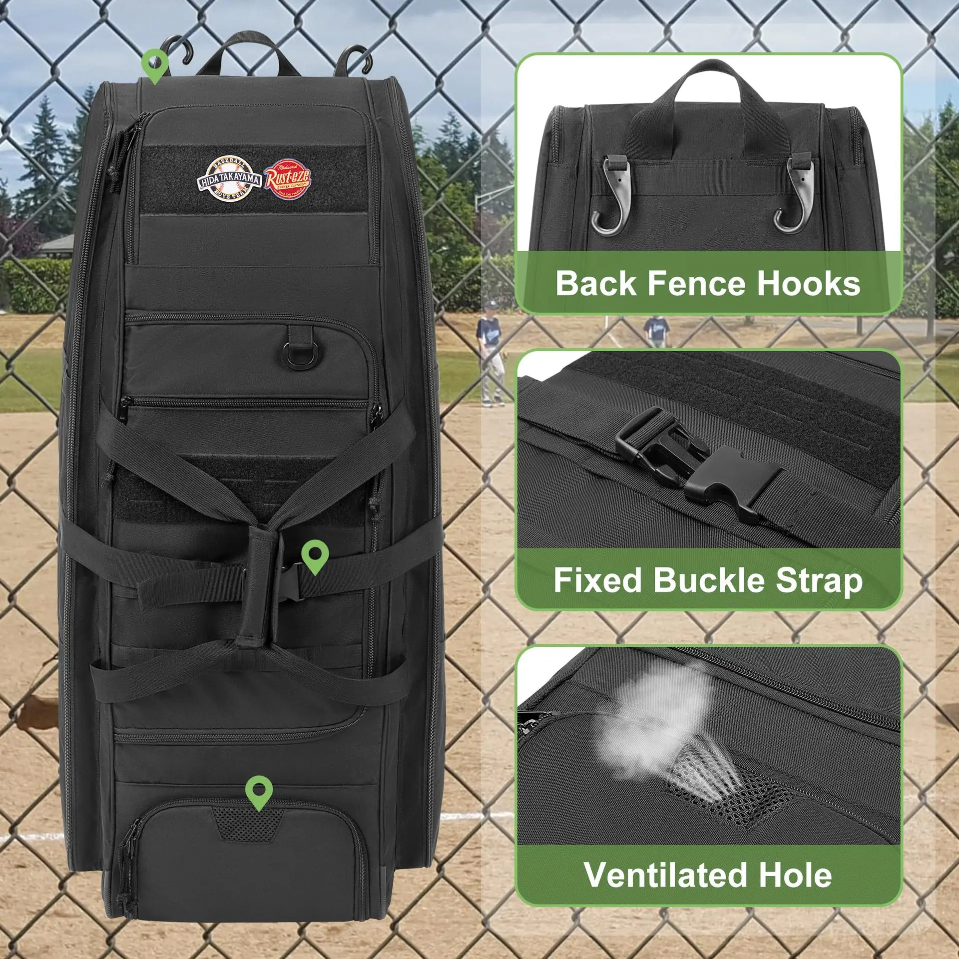 Bolsa táctica de equipo deportivo con ruedas y gran capacidad - imagen 4
