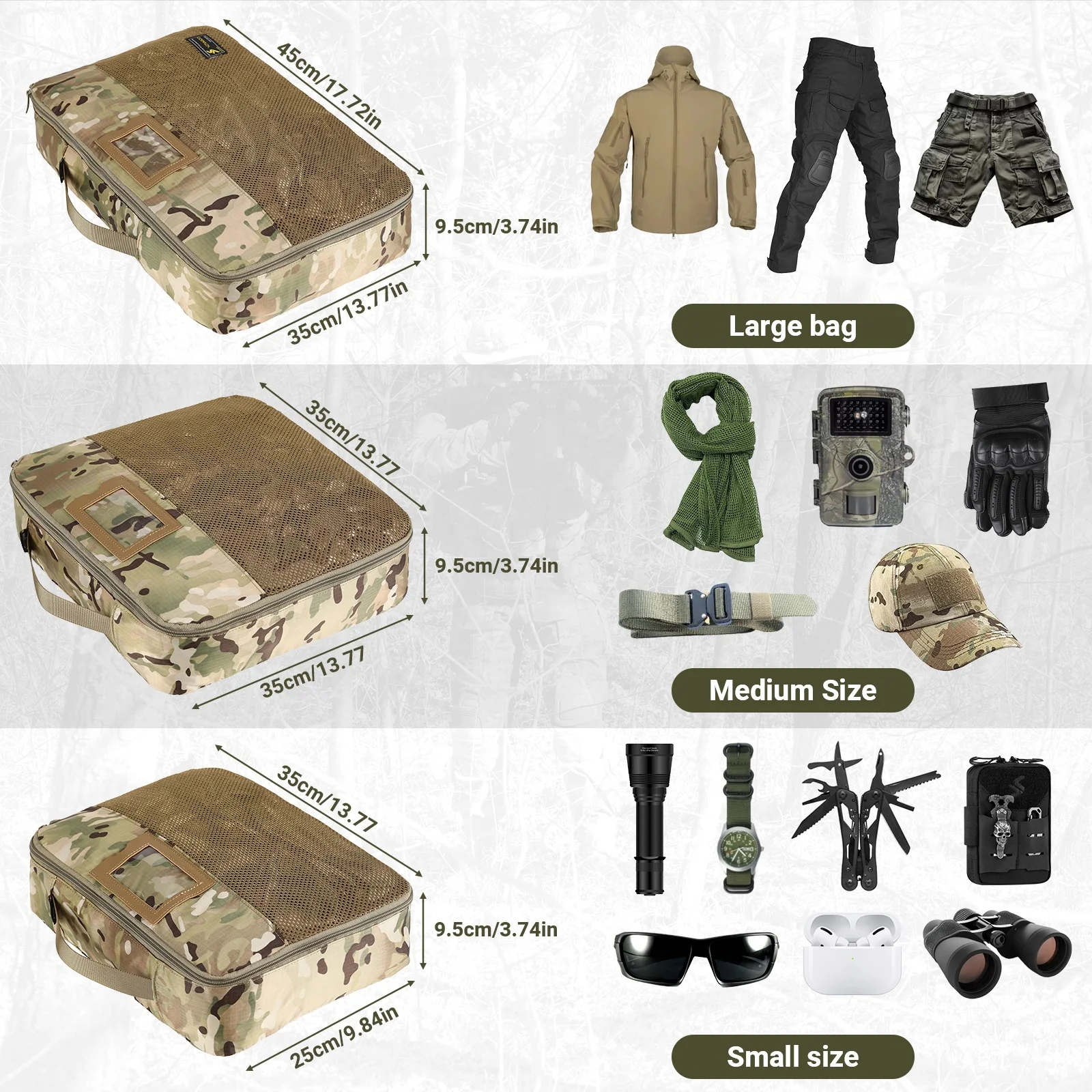 Bolsa de transporte táctica con compartimentos para equipo outdoor - imagen 4