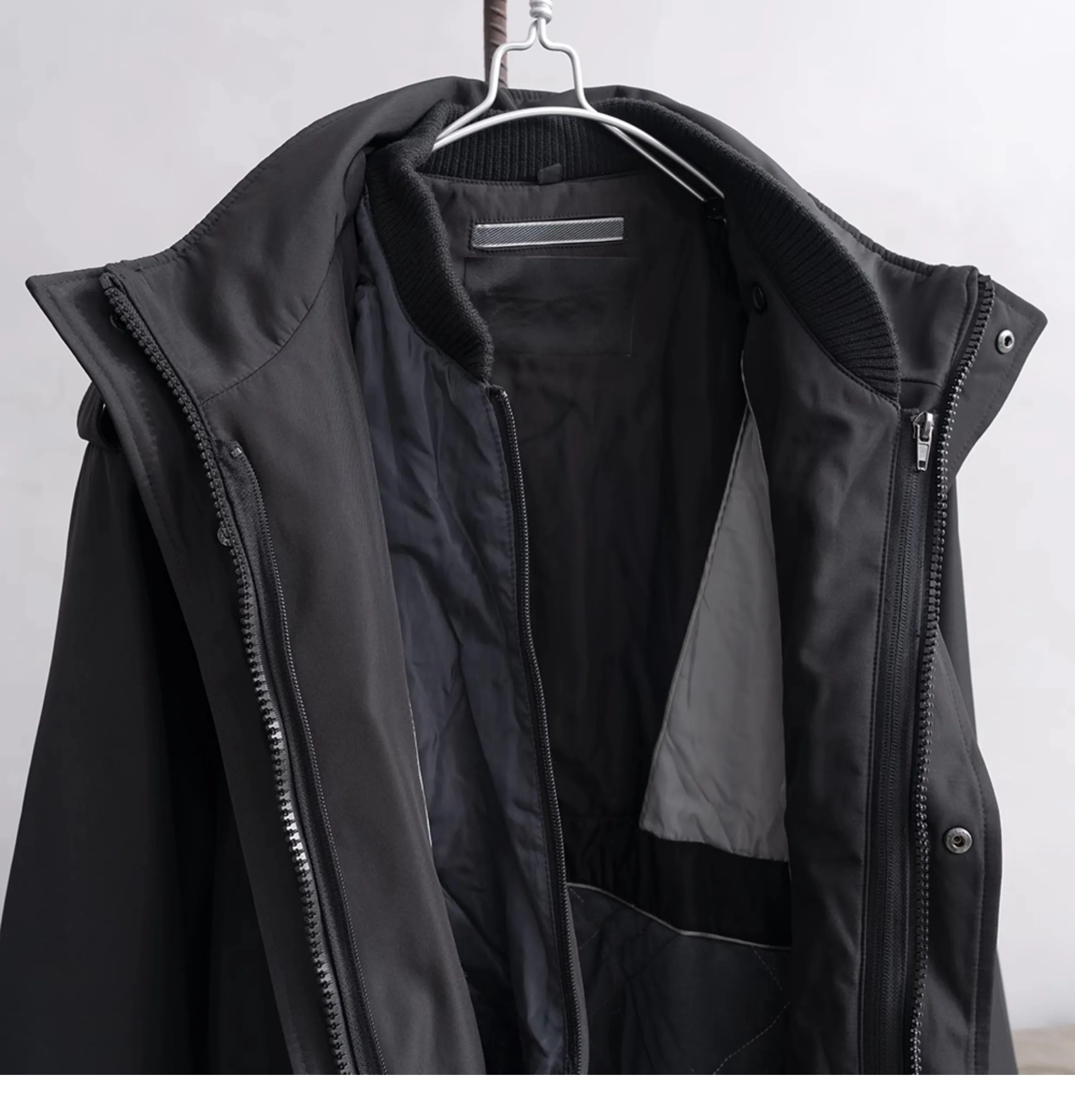Chaqueta impermeable cortavientos táctica con forro desmontable cálido - imagen 5
