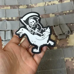 Parche táctico moral PVC con gancho y bucle Gran Ganso Blanca