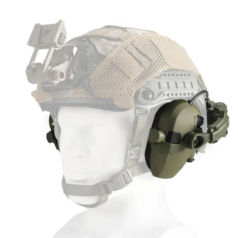 Casco táctico con protección auditiva orejeras Airsoft y tiro - imagen 2