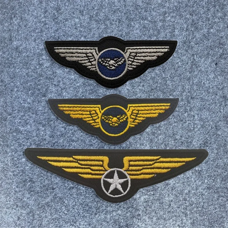 Parche bordado piloto aviación militar – Velcro pecho - imagen 5
