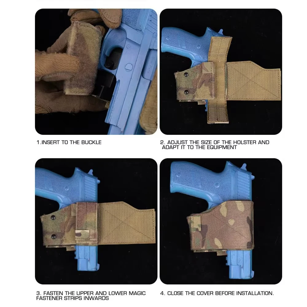 Funda táctica ligera MOLLE de liberación rápida para caza y tiro - imagen 5