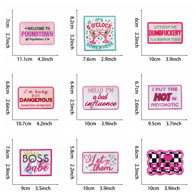 Parche bordado letters inglés para gorra – pack 10 para coser o planchar - imagen 2