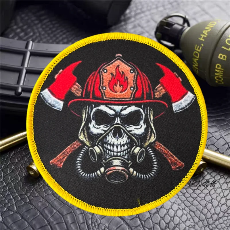 Parche táctico bombero con velcro gancho y bucle para brazalete - imagen 5