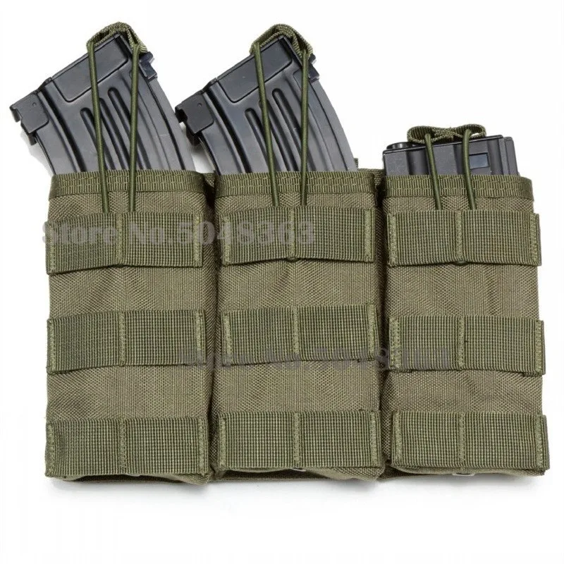 Bolsa táctica MOLLE triple compartimento superior para cargadores