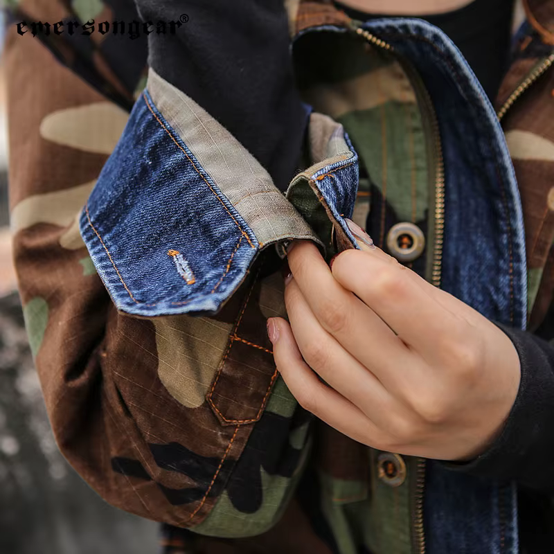 Chaqueta táctica BDU mujer – Estilo militar vintage vaquero - imagen 3
