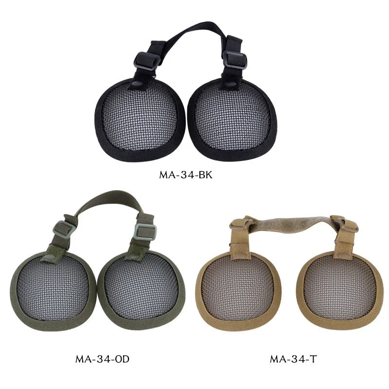 Protector de orejas malla de acero para paintball y airsoft - imagen 2