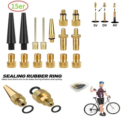Kit adaptador válvula para bomba bicicleta cobre SV AV DV
