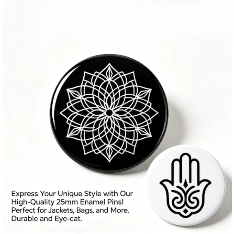 Broche de solapa mandala Hamsa mano bohemio espiritual para chaqueta