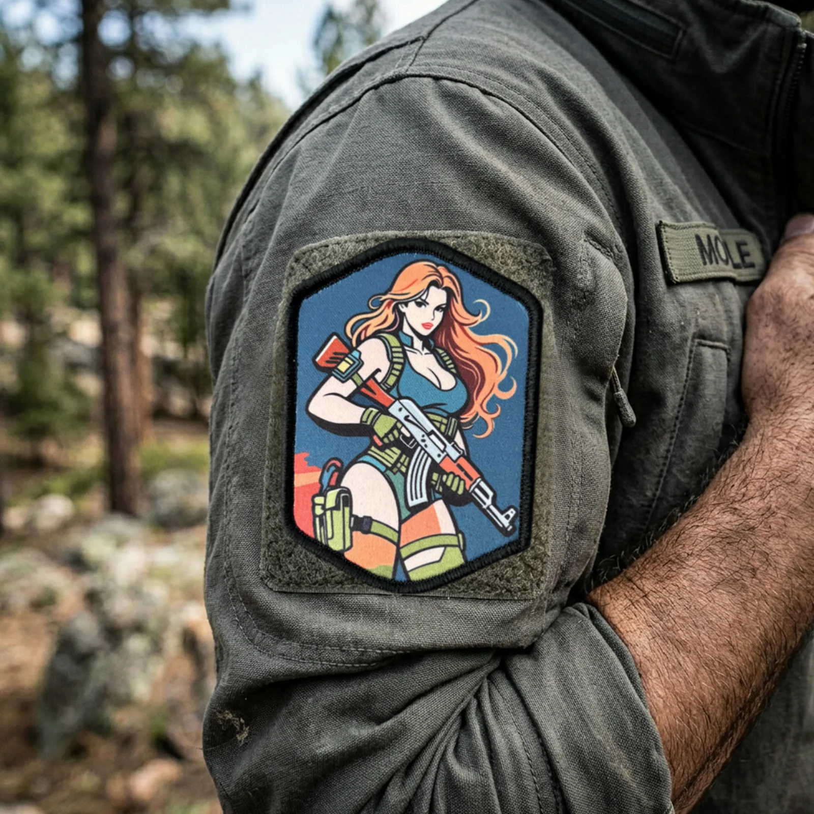 Parche táctico de anime con velcro para ropa y mochila - imagen 4
