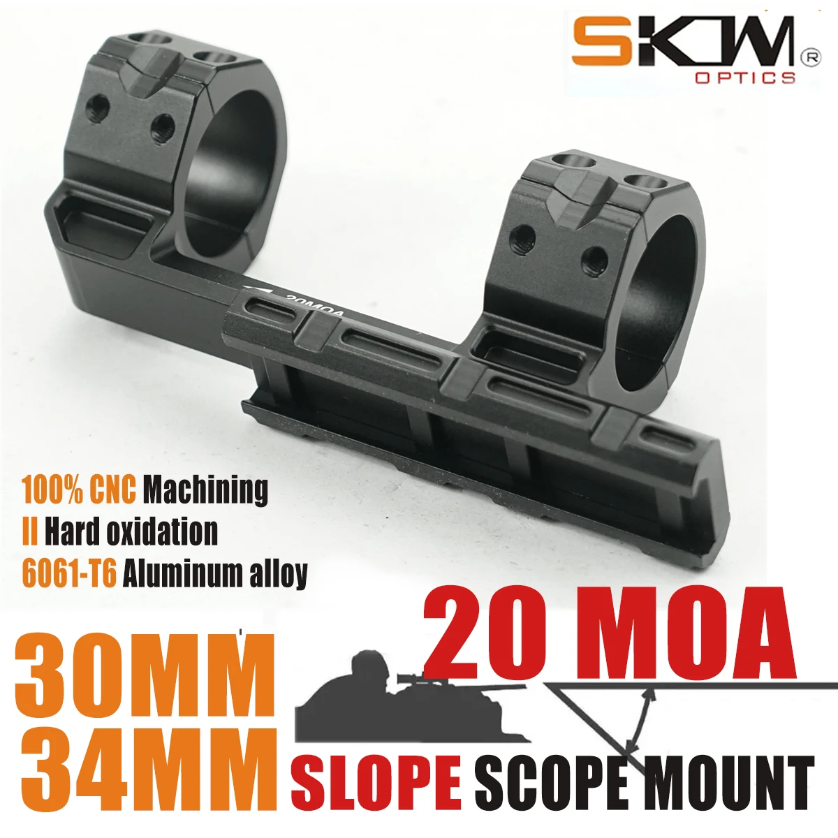 Anillos de montaje SKWoptics en riel Picatinny