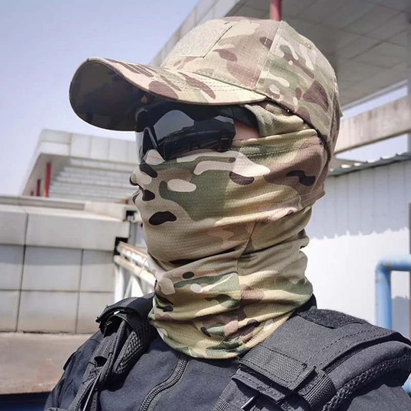 Gorra táctica camuflaje transpirable protección solar para pesca - imagen 4