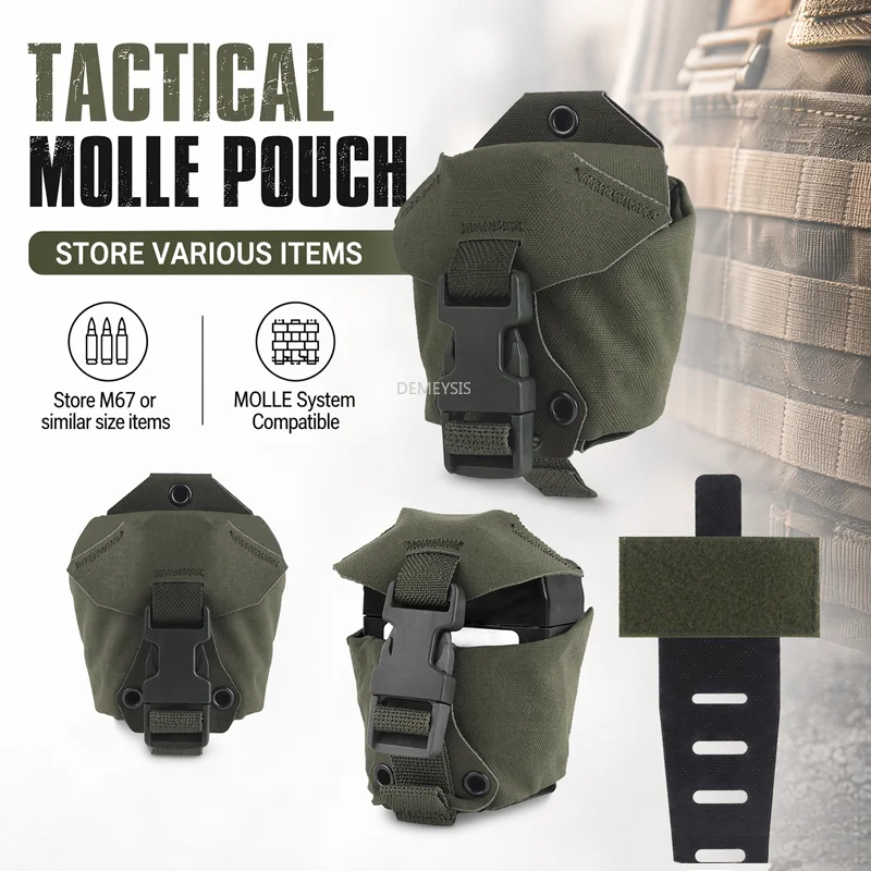 Bolsa táctica MOLLE M67 para granadas de airsoft, liberación rápida