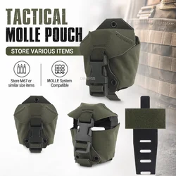 Bolsa táctica MOLLE M67 para granadas de airsoft, liberación rápida