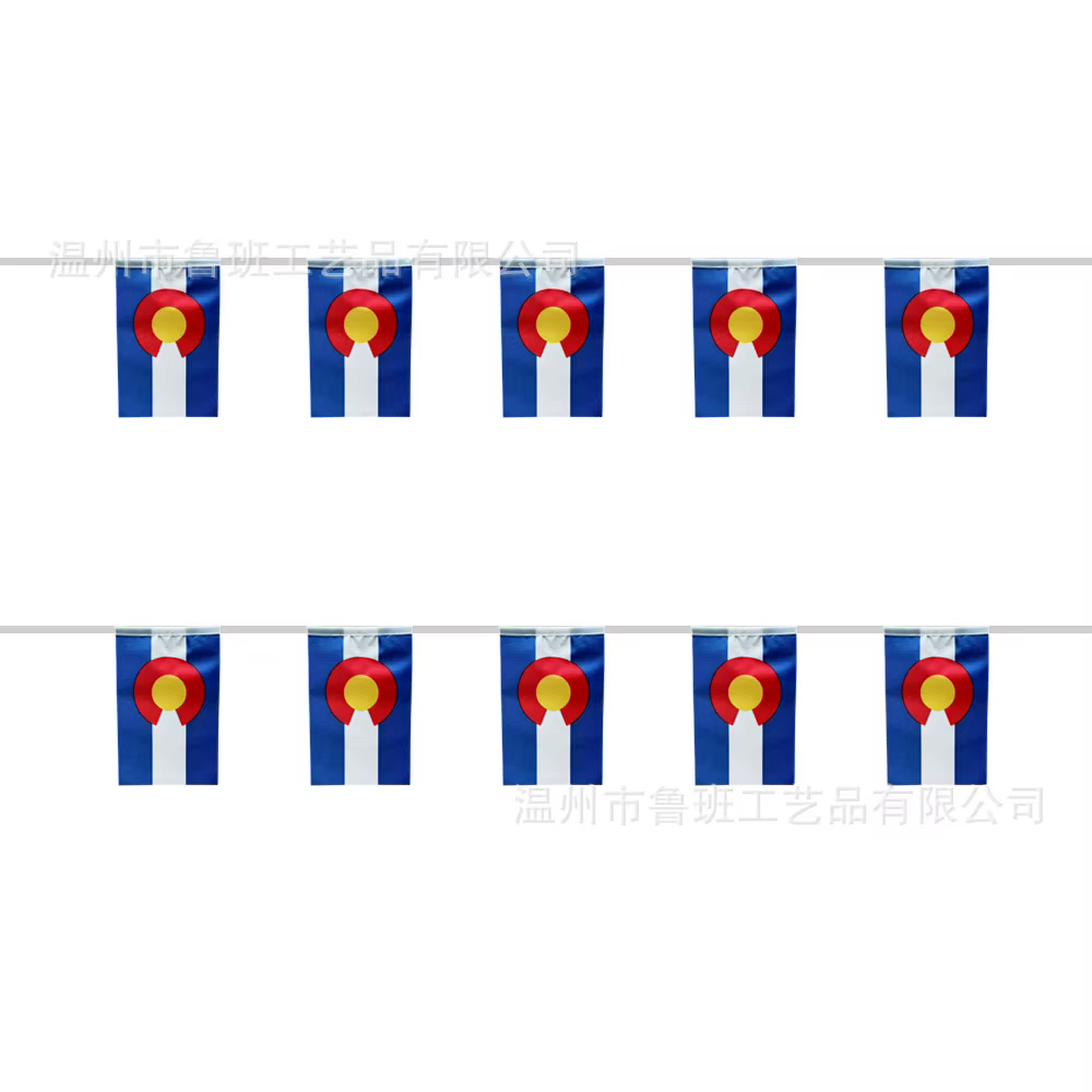Banderines de Colorado para guirnalda de decoración