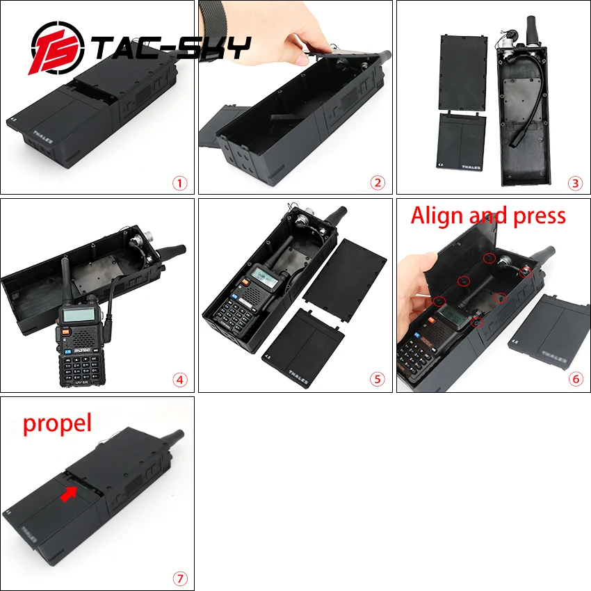 Antena táctica plegable AN/PRC-152 con base Kenwood de pines - imagen 2