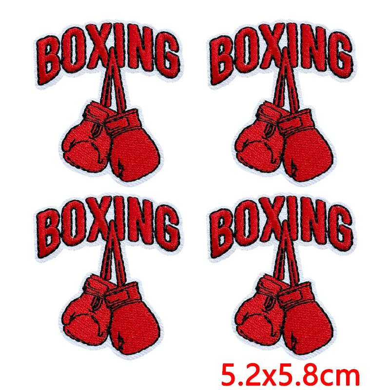Parches termoadhesivos bordados de boxeo con letras y eslogan - imagen 3