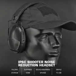 Auriculares tácticos IPSC – Protección auditiva activa plegable