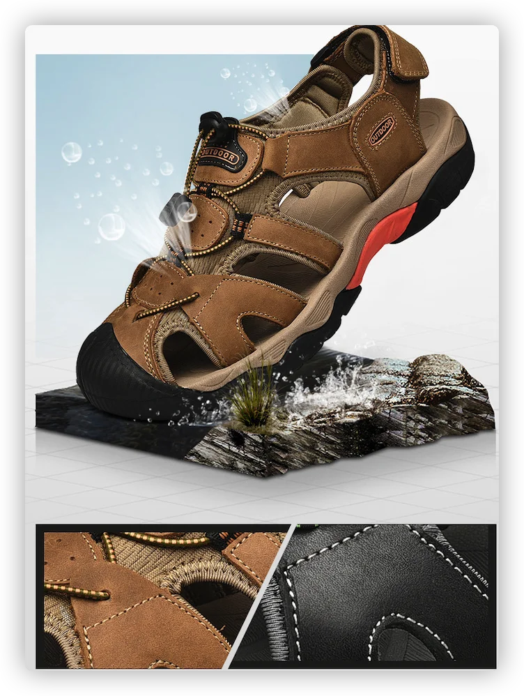 Sandalias abiertas transpirables para hombre