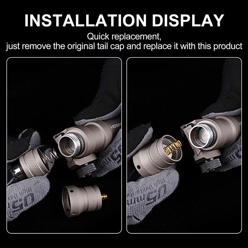 Tapa trasera linterna táctica de aleación compatible MODLITE/SUREFIRE - imagen 4