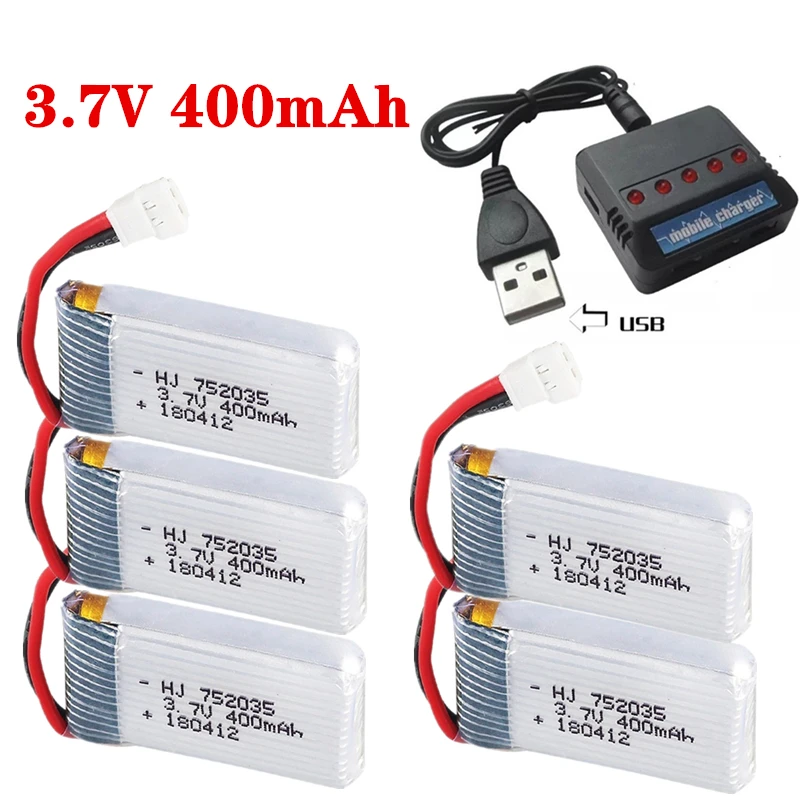 Batería LiPo 3.7V 400mAh para drone X4 H107 – Repuesto - imagen 3