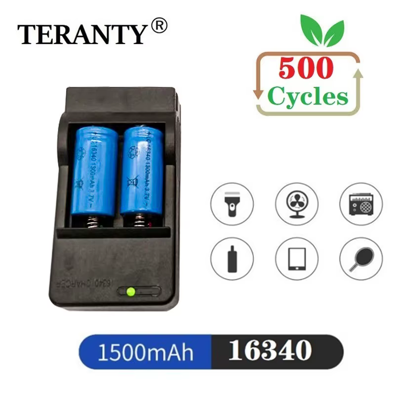 Baterías recargables CR123A 16340 – Litio 1500mAh 3,7V - imagen 3