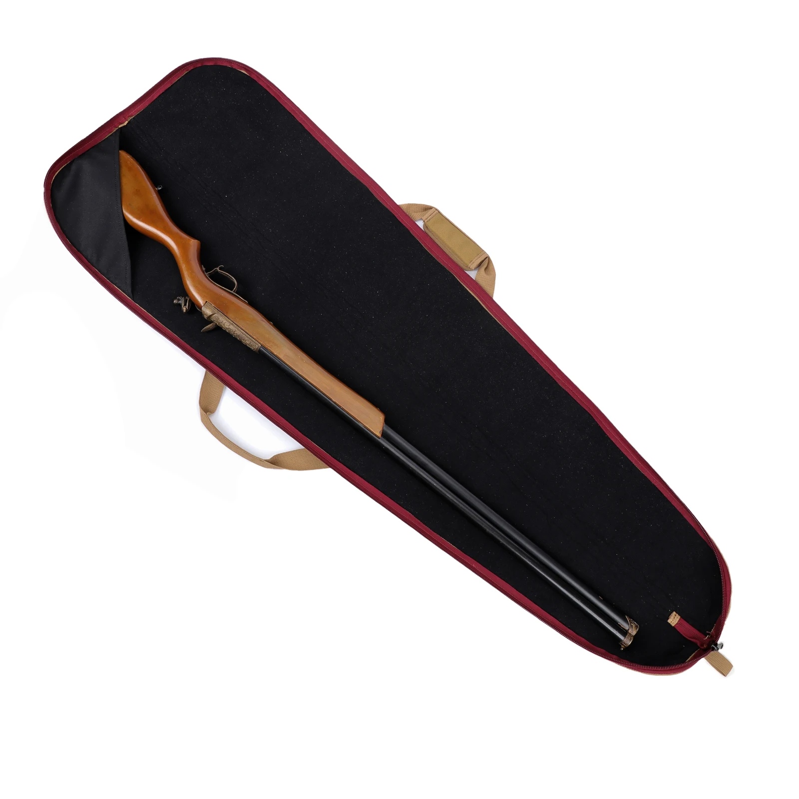 Funda acolchada para escopeta de caza – Nailon negro con cremallera y bolsillo